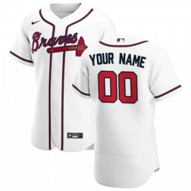 Atlanta Braves Custom Mens Nike White Home 2020 Authentic Player MLB Jersey