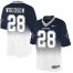 Nike Dallas Cowboys #28 Darren Woodson Navy Blue/White Mens Stitched NFL Elite Fadeaway Fashion Jersey