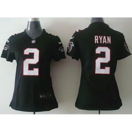 Nike Atlanta Falcons #2 Matt Ryan Black Alternate Womens Stitched NFL Elite Jersey