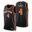 New York New York Knicks #4 Derrick Rose Mens Nike Black 2021/22 Swingman NBA Jersey – City Edition Mens