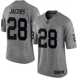 Nike Las Vegas Raiders #28 Josh Jacobs Gray Mens Stitched NFL Limited Gridiron Gray Jersey