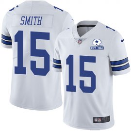 Nike Dallas Cowboys #15 Devin Smith White Mens Stitched With Established In 1960 Patch NFL Vapor Untouchable Limited Jersey