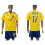 Ukraine #17 Fedetskiy Home Soccer Country Jersey