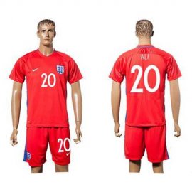 England #20 Ali Away Soccer Country Jersey