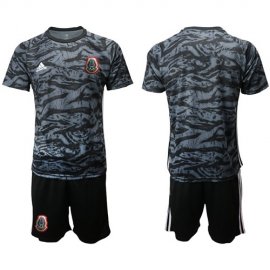 Mexico Blank Black Goalkeeper Soccer Country Jersey