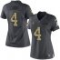 Nike Las Vegas Raiders #4 Derek Carr Black Womens Stitched NFL Limited 2016 Salute to Service Jersey
