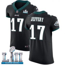 Nike Philadelphia Eagles #17 Alshon Jeffery Black Alternate Super Bowl LII Mens Stitched NFL Vapor Untouchable Elite Jersey