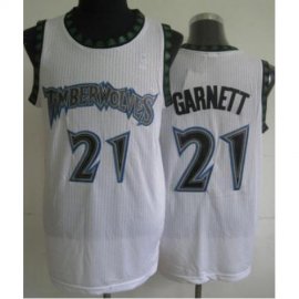 Minnesota Timberwolves 21 Kevin Garnett White Hardwood Classics Revolution 30 NBA Jerseys Cheap