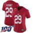 Nike New York Giants #29 Xavier McKinney Red Alternate Womens Stitched NFL 100th Season Vapor Untouchable Limited Jersey