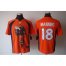 Nike Denver Broncos #18 Peyton Manning Orange Team Color Mens Stitched NFL Helmet Tri-Blend Limited Jersey