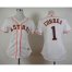 Houston Astros #1 Carlos Correa White Home Womens Stitched MLB Jersey