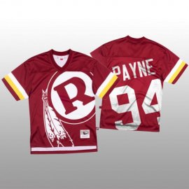 NFL Washington Football Team #94 Daron Payne Red Mens Mitchell & Nell Big Face Fashion Limited NFL Jersey