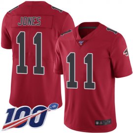 Nike Atlanta Falcons #11 Julio Jones Red Mens Stitched NFL Limited Rush 100th Season Jersey