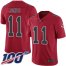 Nike Atlanta Falcons #11 Julio Jones Red Mens Stitched NFL Limited Rush 100th Season Jersey