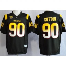 Arizona State Sun Devis (ASU) 90 Will Sutton Black College Football NCAA Jerseys