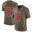 Nike Tampa Bay Buccaneers #8 Bradley Pinion Olive Youth Super Bowl LV Bound Stitched NFL Limited 2017 Salute To Service Jersey