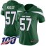 Nike New York Jets #57 C.J. Mosley Green Team Color Womens Stitched NFL 100th Season Vapor Limited Jersey