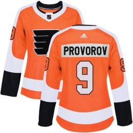 Adidas Philadelphia Flyers #9 Ivan Provorov Orange Home Authentic Womens Stitched NHL Jersey