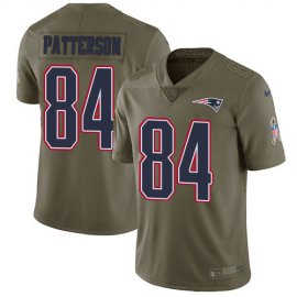 Nike New England Patriots #84 Cordarrelle Patterson Olive Mens Stitched NFL Limited 2017 Salute To Service Jersey