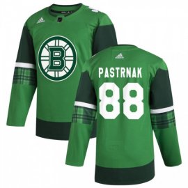 Boston Bruins #88 David Pastrnak Mens Adidas 2020 St. Patricks Day Stitched NHL Jersey Green.jpg