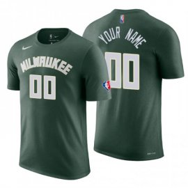 Milwaukee Bucks Custom Green Mens Nike 2021-22 NBA 75th Anniversary Diamond T-Shirt