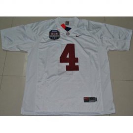 Alabama Crimson Tide 4 Marquis Maze White 2012 BCS Patch College Football Jersey