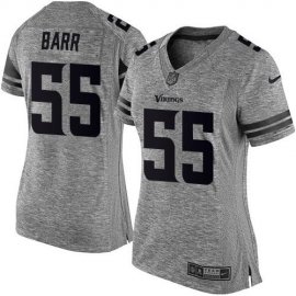 Nike Minnesota Vikings #55 Anthony Barr Gray Womens Stitched NFL Limited Gridiron Gray Jersey