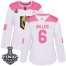 Adidas Vegas Golden Knights #6 Colin Miller White/Pink Authentic Fashion 2018 Stanley Cup Final Womens Stitched NHL Jersey