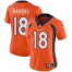 Nike Denver Broncos #18 Peyton Manning Orange Team Color Womens Stitched NFL Vapor Untouchable Limited Jersey