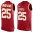 Nike Kansas City Chiefs #25 Clyde Edwards-Helaire Red Team Color Mens Stitched NFL Limited Tank Top Jersey