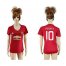 Womens Manchester United #10 Rooney Red Home Soccer Club Jersey