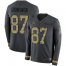 Nike Tampa Bay Buccaneers #87 Rob Gronkowski Anthracite Salute to Service Mens Stitched NFL Limited Therma Long Sleeve Jersey