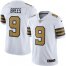 Nike New Orleans Saints #9 Drew Brees White Mens Stitched NFL Limited Rush Jersey