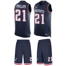 Nike New England Patriots #21 Adrian Phillips Navy Blue Team Color Mens Stitched NFL Limited Tank Top Suit Jersey