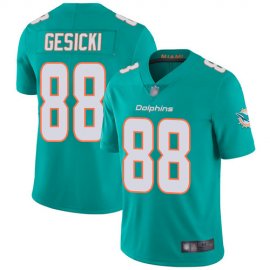 Nike Miami Dolphins #88 Mike Gesicki Aqua Green Team Color Mens Stitched NFL Vapor Untouchable Limited Jersey