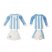 Argentina Blank Home Long Sleeves Kid Soccer Country Jersey