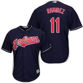 Cleveland Indians #11 Jose Ramirez Navy Blue Alternate Stitched Youth MLB Jersey
