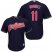 Cleveland Indians #11 Jose Ramirez Navy Blue Alternate Stitched Youth MLB Jersey
