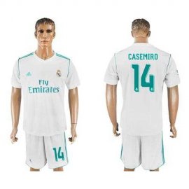 Real Madrid #14 Casemiro White Home Soccer Club Jersey