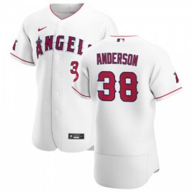 Los Angeles Angels #38 Justin Anderson Mens Nike White Home 2020 Authentic Player MLB Jersey