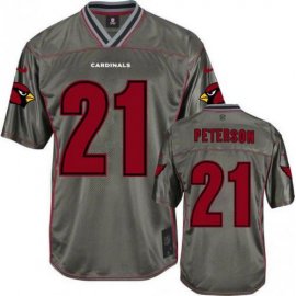 Nike Arizona Cardinals #21 Patrick Peterson Grey Mens Stitched NFL Elite Vapor Jersey