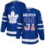 Adidas Toronto Maple Leafs #31 Frederik Andersen Blue Home Authentic USA Flag Stitched NHL Jersey