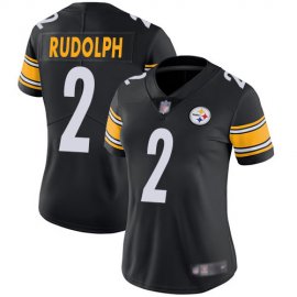 Nike Pittsburgh Steelers #2 Mason Rudolph Black Team Color Womens Stitched NFL Vapor Untouchable Limited Jersey