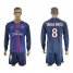 Paris Saint-Germain #8 Thiago Motta Home Long Sleeves Soccer Club Jersey