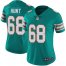 Nike Miami Dolphins #68 Robert Hunt Aqua Green Alternate Womens Stitched NFL Vapor Untouchable Limited Jersey
