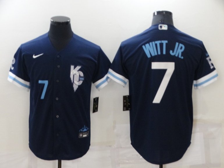 Royals 7 Bobby Witt Jr. Navy Nike 2022 City Connect Cool Base Jerseys Royals 7 Bobby Witt Jr. Navy Nike 2022 City Connect Cool Base Jerseys
