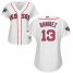 Boston Red Sox #13 Hanley Ramirez White Home 2018 World Series Womens Stitched MLB Jersey