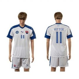 Slovakia #11 Vittek Home Soccer Country Jersey
