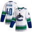 Vancouver Canucks #40 Elias Pettersson Mens adidas White 2019-20 Away Authentic NHL Jersey