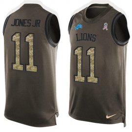 Nike Detroit Lions #11 Marvin Jones Jr Green Mens Stitched NFL Limited Salute To Service Tank Top Jersey